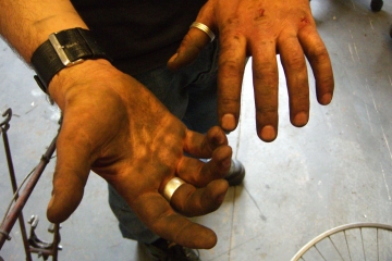 "good to have grease on my hands again"
