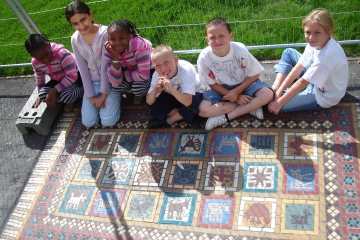 Community mosaic by youth, London