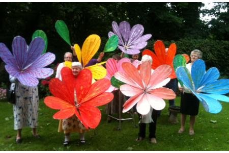 Big carnival flowers by the Devizes Group