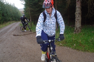Haydn on his Mountain Biking Course