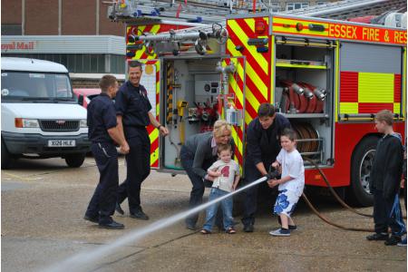 Refuge children enjoy a trip to the Fire Station