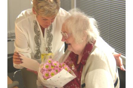 A hug and a bunch of flowers means a lot ..