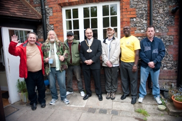 Mayor of Dacorum with the Day Centre Service Users