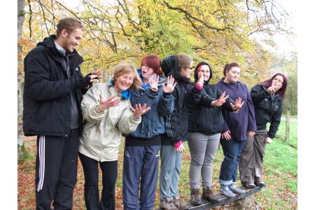 Existing Youth Link volunteers on a residential.