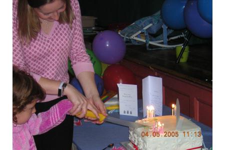 Rainbow House with first and current customers