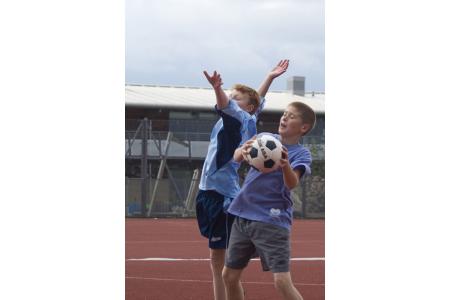 Action from the schools tournament