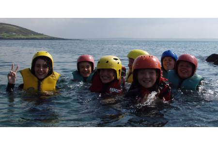 Making friends in the water!