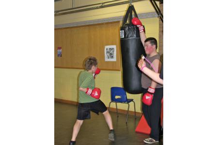 training in the gym