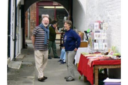 volunteers raising money