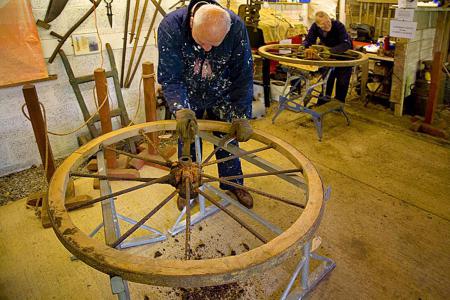 Conservation work in the Farm Gallery