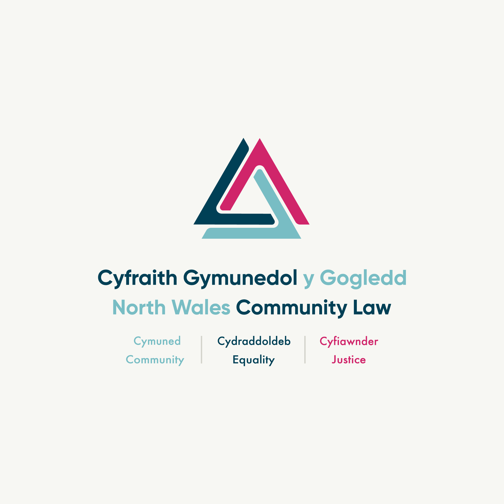 Cyfraith Gymunedol y Gogledd / North Wales Community Law Logo